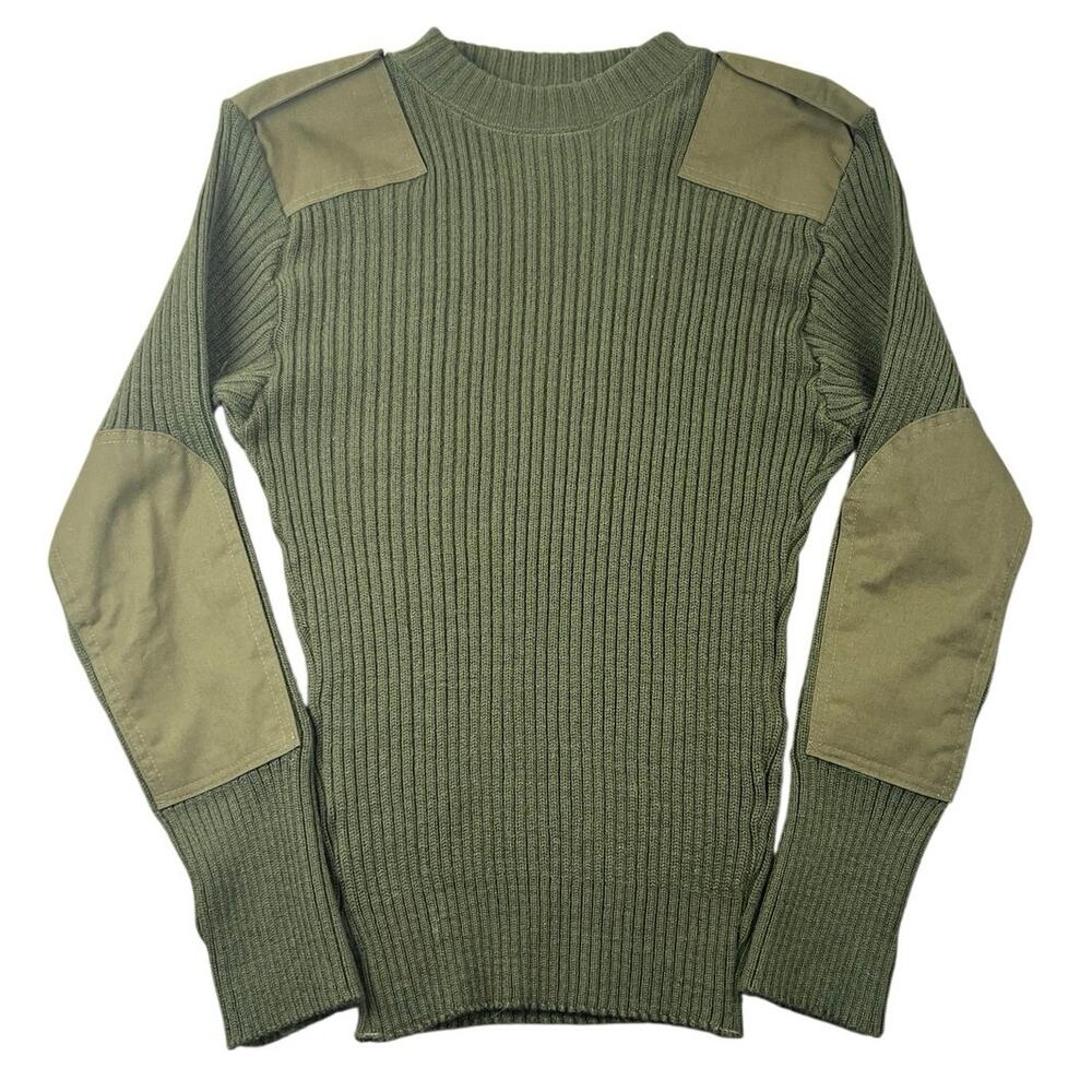 Vintage US Military Commando Sweater 100% Wool Olive Drab Valor Collection - 42